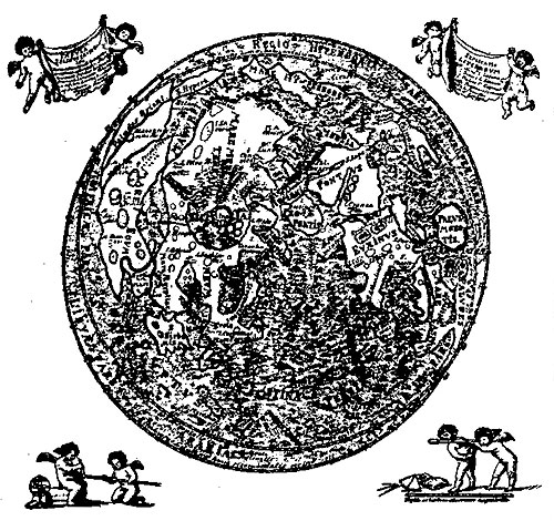 Карта Луны Гевелия (1645 г.)