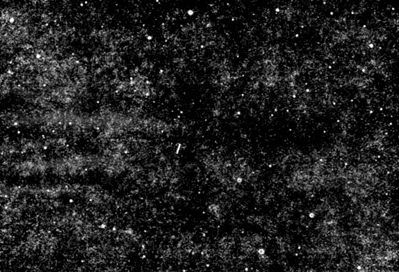 Рис. 2. Астероид, движущийся на фоне звёзд