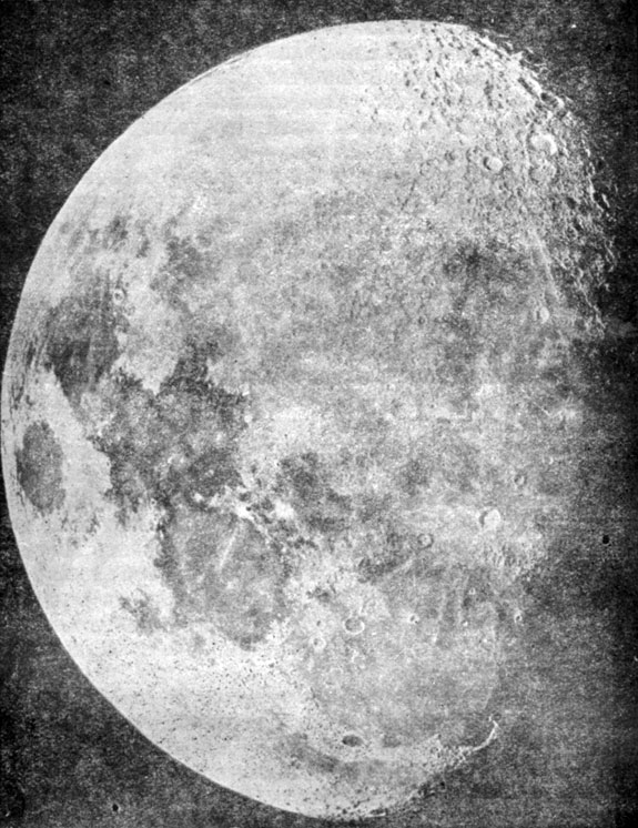 Рис. 75. Луна после первой четверти