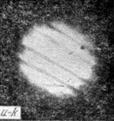 Рис. 96. Юпитер, сфотографированный в шести цветах. и-к - инфракрасные. Чёрное пятно - тень от спутника
